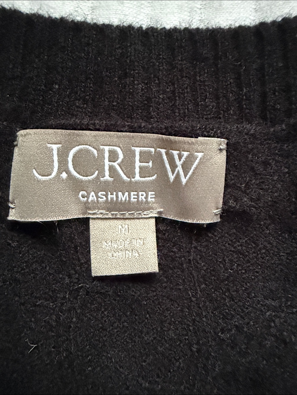 J. Crew Black Cable-Knit V-Neck Sweater Vest with Gold Buttons - Picture 2 of 3